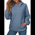 thumbnail image 1 of Sudadera con Capucha para Mujer, Sudadera de Larga, Holgada y con Bolsillos. Azul Mar XL, 1 of 6