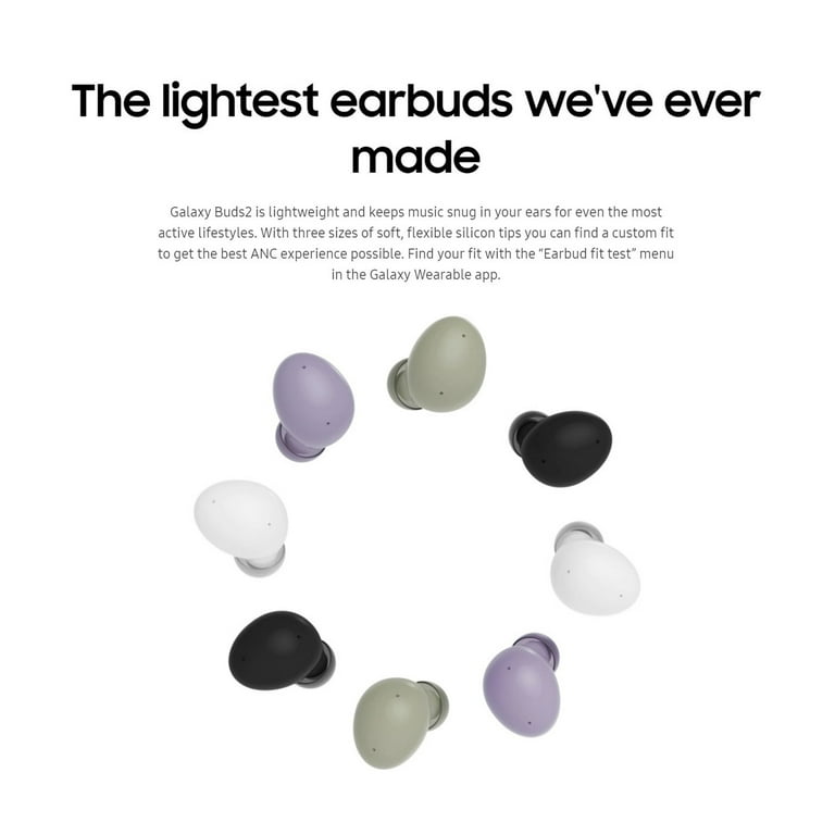 Galaxy - Galaxy Buds2 SM-R177 ホワイト SAMSUNG Galaxy Buds2 SM-R177 Bluetooth Compatible Earbuds