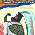 thumbnail image 3 of 17 Inch Lightweight Backpack,PVC Waterproof Oxford Fabric, Ergonomically Designed, with Large Capacity, Exotic Jungle Aesthetic, 3 of 5
