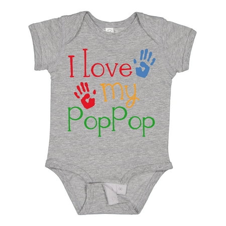 

Inktastic PopPop Grandkids Handprints Gift Baby Boy or Baby Girl Bodysuit