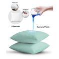 thumbnail image 6 of Waterproof Outdoor Throw Pillows with Inserts 12"x20" Set of 2, Linen Mint Green Soft Decorative Pillowcases for Couch Bedroom, Modern Minimalist Pure Solid Color Pillow Covers for Sofa Living Room, 6 of 8