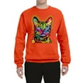 thumbnail image 2 of Cats Are Like Potato Chips Colorful Rainbow Cat Animal Lover Unisex Crewneck Graphic Sweatshirt, Orange, 2XL, 2 of 3