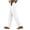 White women straight leg trousers a1, variant on Cagogo Women's Straight Leg Trousers Elastic Waist Pants with Pockets Solid Casual Long Pants for Travel Vacation Lounge Work Wear Fall Outfits, White S
