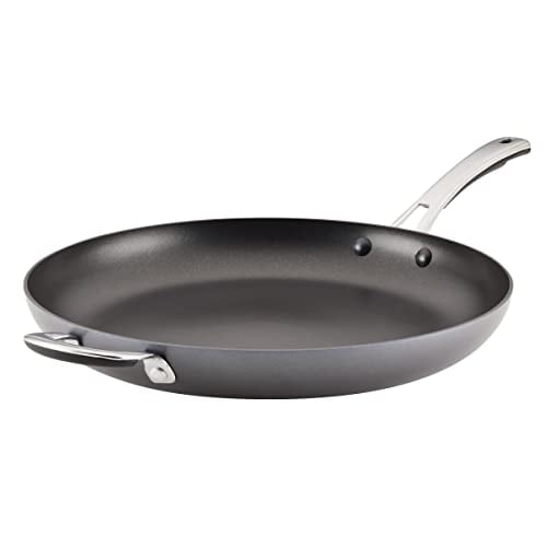 Rachael Ray cook + create Hard Anodized Nonstick Frying Pan Skillet with Helper Handle, 14 Inch - Black