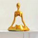 thumbnail image 3 of Yoga Figurine Desktop Yoga Statue Yoga Figurine Set Gold, 3 of 5