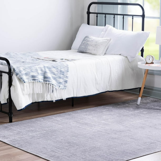 Rugs Com Valencia Collection Area Rug Ai 4 X 6 Grey Low Rug Perfect For Entryways Kitchens Breakfast Nooks Accent Pieces Walmart Com