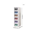 thumbnail image 3 of Toytexx Foldable Shoe Storage Box Organizer, 6-Tier Clear Door Stackable Shoe Cabinet, Space-Saving Plastic Sneaker Storage Rack, 3 of 5