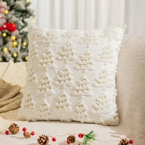 Christmas decorations,Throw Pillow Christmas Tree Decorative Pillow 18x18 Inch Soft Plush Faux Wool Pillow Home Decors For Sofa Livingroom Bed