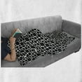 thumbnail image 5 of Geometric Soft Flannel Fleece Blanket, Retro Squircles Repetitive Abstract and Modern Details Illustration, Cozy Plush for Indoor and Outdoor Use, 50" x 60", Charcoal Grey and White, by Ambesonne, 5 of 5