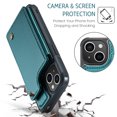 thumbnail image 5 of Mantto Case for iPhone 15 Plus with Card Holder, Retro PU Leather RFID Blocking Credit Card Slots Double Magnetic Clasp Flip Kickstand Shockproof Phone Cover for iPhone 15 Plus,Blue, 5 of 9