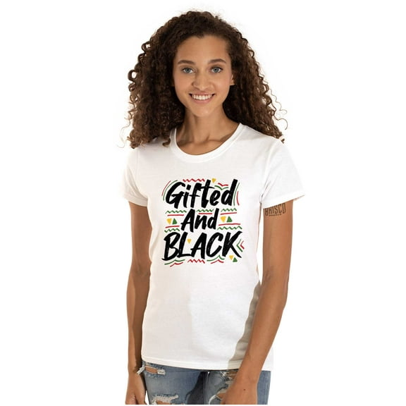 Gifted and Black History Empowerment Womens Slim Fit Graphic Tee Brisco Brands S