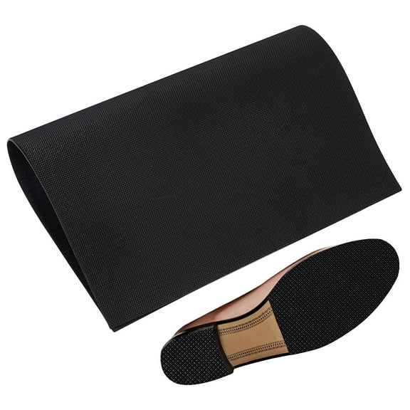 Anti Skid Rubber Shoes Bottom Pad Wear Resistant Raised Grain Repair Half Sole for Boots Leather Shoes Black 382x282x2mm