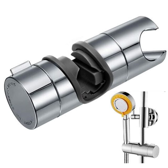 Soporte de ducha de mano reemplazable, soporte para cabezal de ducha, diámetro ajustable de 18-25 mm, ABS cromado (plata)