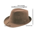 thumbnail image 3 of Miqool 1920s Fedora Hats for Men Women, Unisex Panama Hat Short Brim Sun Hats Travel Beach Hat Gangster Cap Party Accessories, 3 of 4