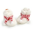 thumbnail image 4 of Infant Baby Boys Girls Slippers, Cozy Fleece Booties Soft Bottom Warm Cartoon Socks, Christmas Newborn Crib Shoes, 4 of 6
