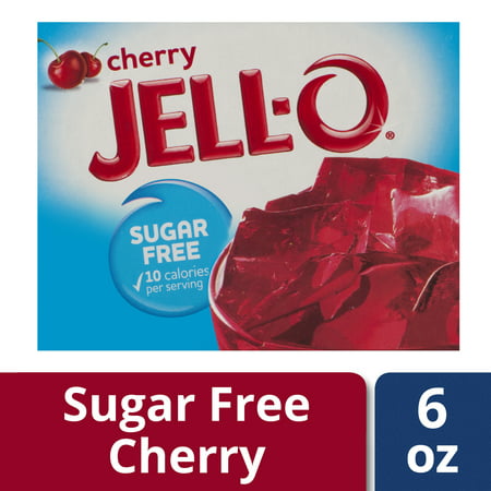 (3 Pack) Jell-O Cherry Sugar Free Gelatin Mix, 0.6 oz (Best Way To Make Jello)