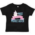 thumbnail image 3 of Inktastic Most Magical Middle Sister- cute unicorn Girls Baby T-Shirt, 3 of 5