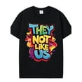 thumbnail image 1 of Camiseta gráfica "They Not Like Us" para hombre - 100 % algodón, transpirable y suave, manga corta, cuello redondo, estampado artístico vibrante, ropa informal de verano, gris deportivo, comodidad par, 1 of 6