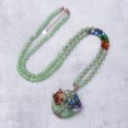 thumbnail image 4 of Collar con colgante de piedras preciosas redondas naturales de cristal curativo de 7 chakras, árbol de la vida, cuentas envueltas en alambre de cobre, collares, joyería Reiki para mujeres, 4 of 5