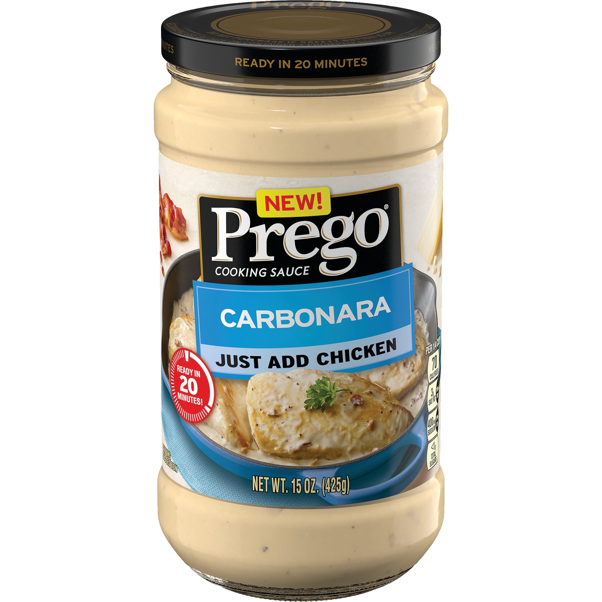 Prego Cooking Sauce Carbonara Sauce 15 Ounce Jar Walmart Com
