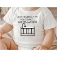 thumbnail image 2 of Just Moved Out of Baby Bodysuit – Funny Boho Newborn Onesie, Got My Own Crib Outfit, Baby Shower Gift, 2 of 9