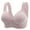 Gray, variant on HOMBOM Regular Bras for Women Full Coverage Plus Size Wire-Free Black Front Button Daily Bra XXXL