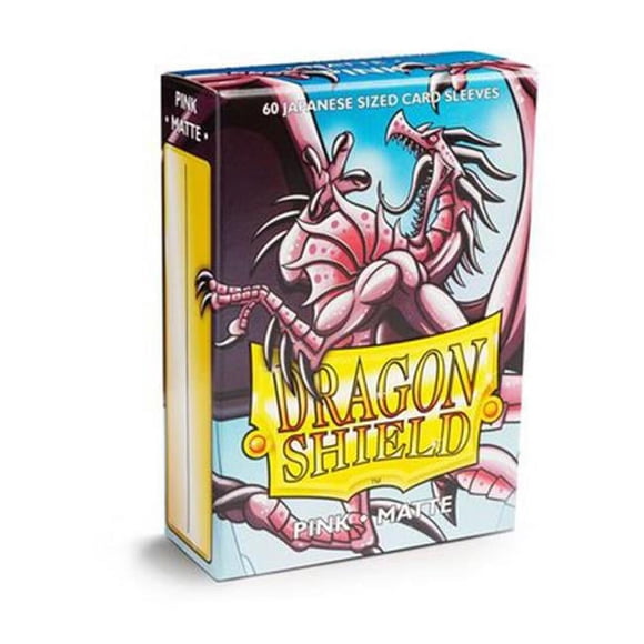 Arcane Tinmen ATM11112 Dragon Shield Japanese Sleeves, Matte Pink - 60 Count