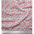thumbnail image 1 of Soimoi Crepe Silk Fabric Flower Artistic Print Fabric by Yard 42 Inch Wide, 1 of 3