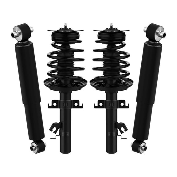AutoShack Front Complete Strut & Coil Spring Rear Shock Absorbers | Replacement for 2014-2020 Nissan Rogue 2017-2021 Nissan Rogue Sport | 4-PC