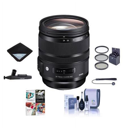 UPC: 0192223015692 | 24-70mm f/2.8 DG OS HSM IF ART Lens for Canon EF  Bundle with ProOptic 82mm Filter Kit  Lens Wrap  Cleaning Kit  Lens Cap Tether  Lens Cleaner  PC Software Kit