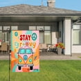 thumbnail image 3 of AmhNF Stay Groovy Peace Van Garden Flag For Home Outdoor Garden Yard Decor 12x18 inch, 3 of 5