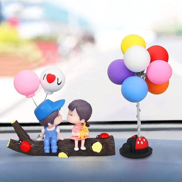 Adornos bonitos para parejas, adornos para salpicadero de coche, adorno para niña y niño