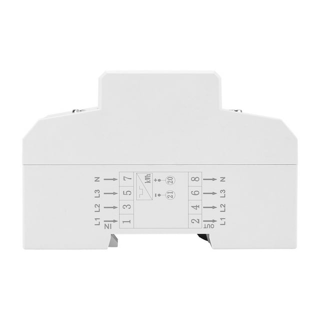 LAFGUR Din-Rail Type Kilowatt Hour Kwh Meter, Lightweight Din-Rail Electric Meter, For Fixed Installation Indoors Measuring Power Measuring Energy Consumption