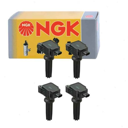 4 pc NGK Ignition Coils compatible with Jaguar F-Pace 2.0L L4 2018