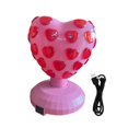 thumbnail image 1 of Lámpara de bola de discoteca para DJ, iluminación giratoria portátil con enchufe USB para fiestas y habitaciones. corazón de amor rosa, 1 of 9