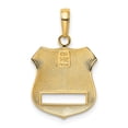 thumbnail image 3 of FB Jewels 14K Yellow Gold & Rhodium Police Badge Pendant, 3 of 4