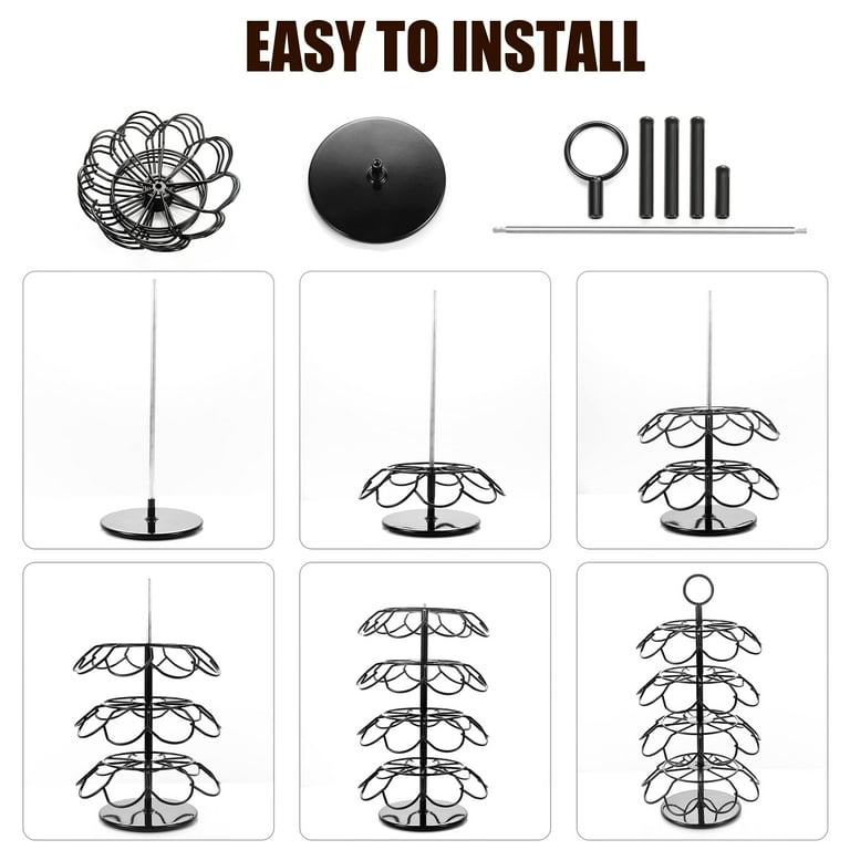 Eastsign 360-Degree Spinning Coffee Pod Holder - Holds 36 K-Cups & 60 Tea Bags, Countertop Organizer