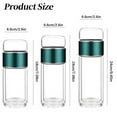 thumbnail image 5 of Double Wall Glass Tea Infuser Bottle Set - Portable Loose Leaf Tea Steeper (280ml) - Leakproof Borosilicate Glass Teacup with 304 Stainless Filter for Hot/Cold Drinks，1PC, 5 of 7