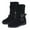 Black, variant on comerut Autumn Winter Women Large Anti-slip Warm Mid Calf Snow Ankle Boots Buckle Shoes