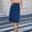 Dark Blue, variant on Dianli Denim Midi Skirt Washed High Waist Relaxed Pocket Maxi Skirt Drawstring Casual Pull On Comfortable Breathable Travel Weekend Everyday Skirt