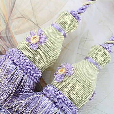2pcs Home Decorative Accessories Tassel Beaded Curtain Tiebacks