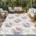 thumbnail image 3 of Fsddascl Vintage Coral Coastal Outdoor Rug for Patio/Deck/Porch, Non-Slip Large Area Rug 6 x 9 Ft, Summer Starfish Shell Indoor Outdoor Rugs Washable Area Rugs, Reversible Camping Rug Carpet Runner, 3 of 5