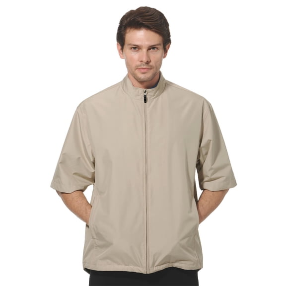 Monterey Club Men's Lightweight Dobby Full Zip Windbreaker #1793