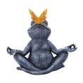 thumbnail image 4 of Estatua de rana de meditación, lámpara ornamental de , lámpara decorativa, estatuilla de luz de mariposa para jardín, balcón, oficina al aire libr, 4 of 8