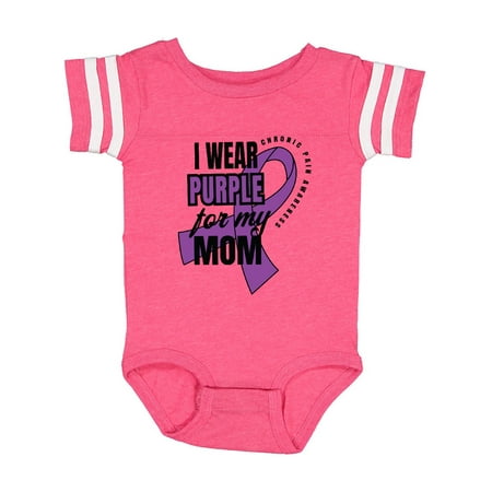 

Inktastic Chronic Pain I Wear Purple For My Mom Gift Baby Boy or Baby Girl Bodysuit