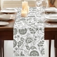 thumbnail image 3 of Farmhouse Spring 120 Inch Table Runner, Seaweed Green Fruit Plant Leaf Flower Farmhouse Dresser Scarf Cotton & Linen Tablerunner for Dining/Kitchen Island/Holiday Party Décor 13" x 120", 3 of 9