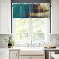 thumbnail image 6 of 2 Pack Valances Window Treatments, Vintage Yellow Beige Abstract Blackout Drapes Adjustable Curtain Valances for Windows Living Room Kitchen Over Sink, 18x52 Inch Rod Pocket Valances, 6 of 6