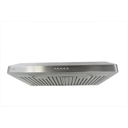 Range Hood Outlet - KOBE CHX3630SB-1 Brillia 30-inch Under Cabinet Range Hood, 3-Speed, 420 CFM, LED Lights, Baffle Filters