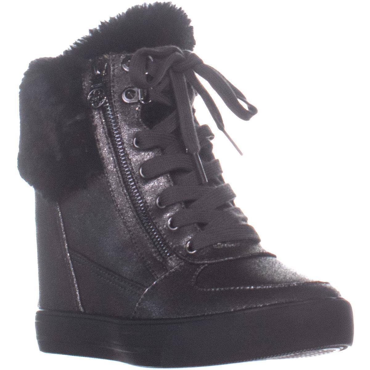 Womens Guess Dustyn Hidden Wedge Fashion Sneakers Pewter 11 US
