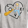 thumbnail image 3 of Toy Story - Bo Peep Baseball Love - Toddler And Youth Crewneck Fleece Sweatshirt, 3 of 5